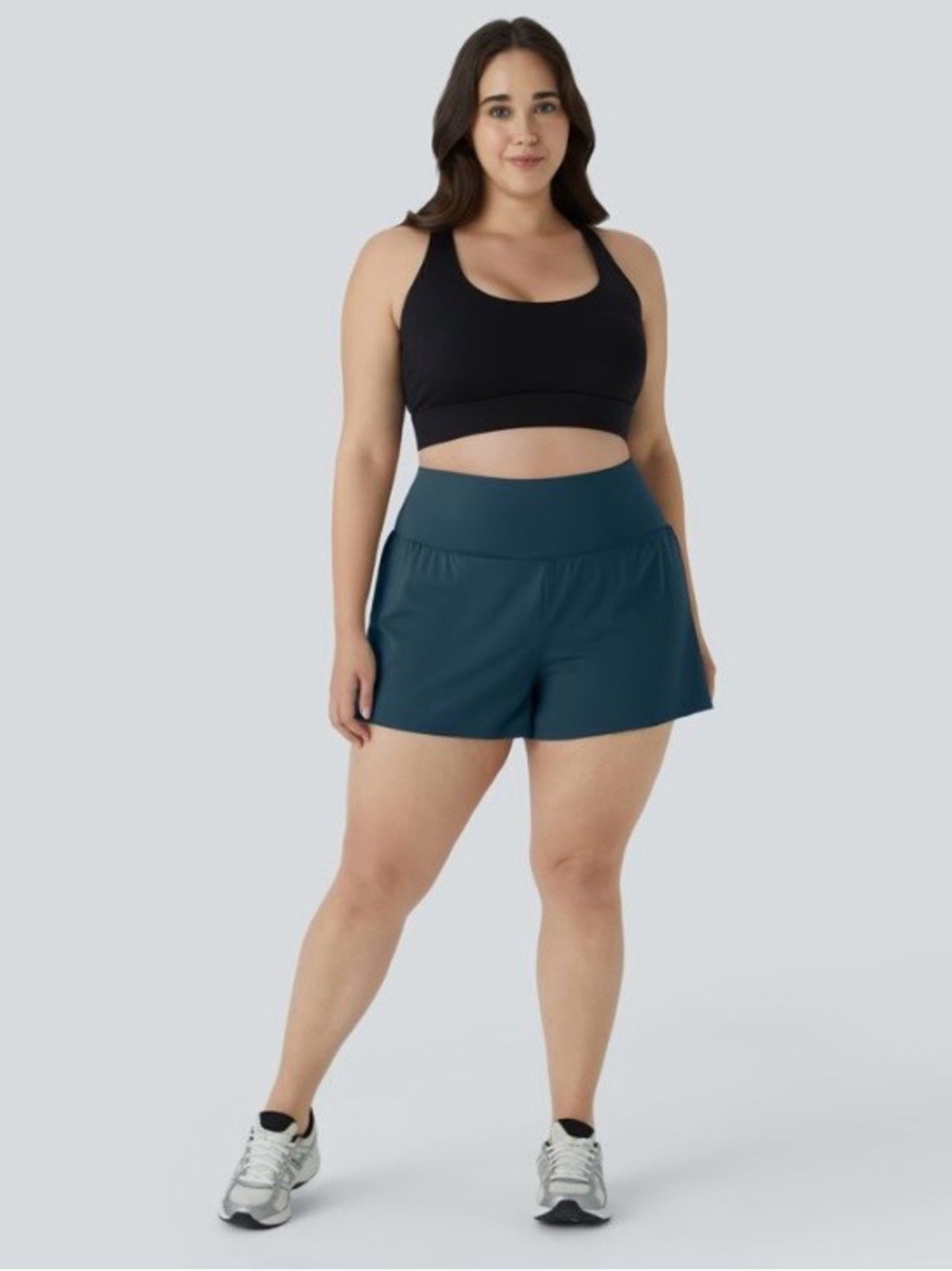 HALARA Softly zero Airy Super high waist Pocket 2-in-1 Yoga Shorts-Majolca Blue